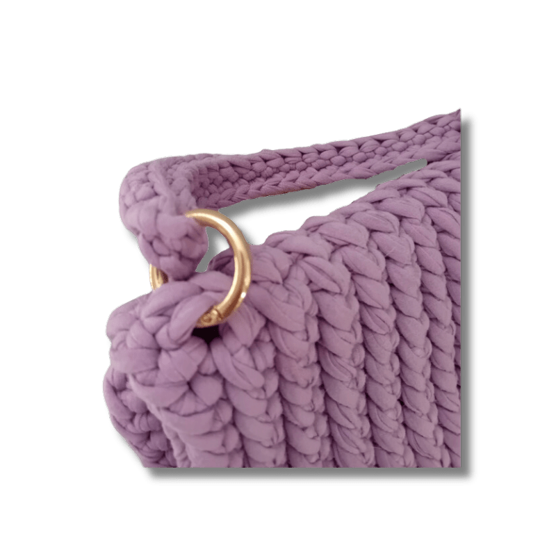 Carmel's Crochet Ali Bag in Pink ring attachment - carmels-crochet.co.uk